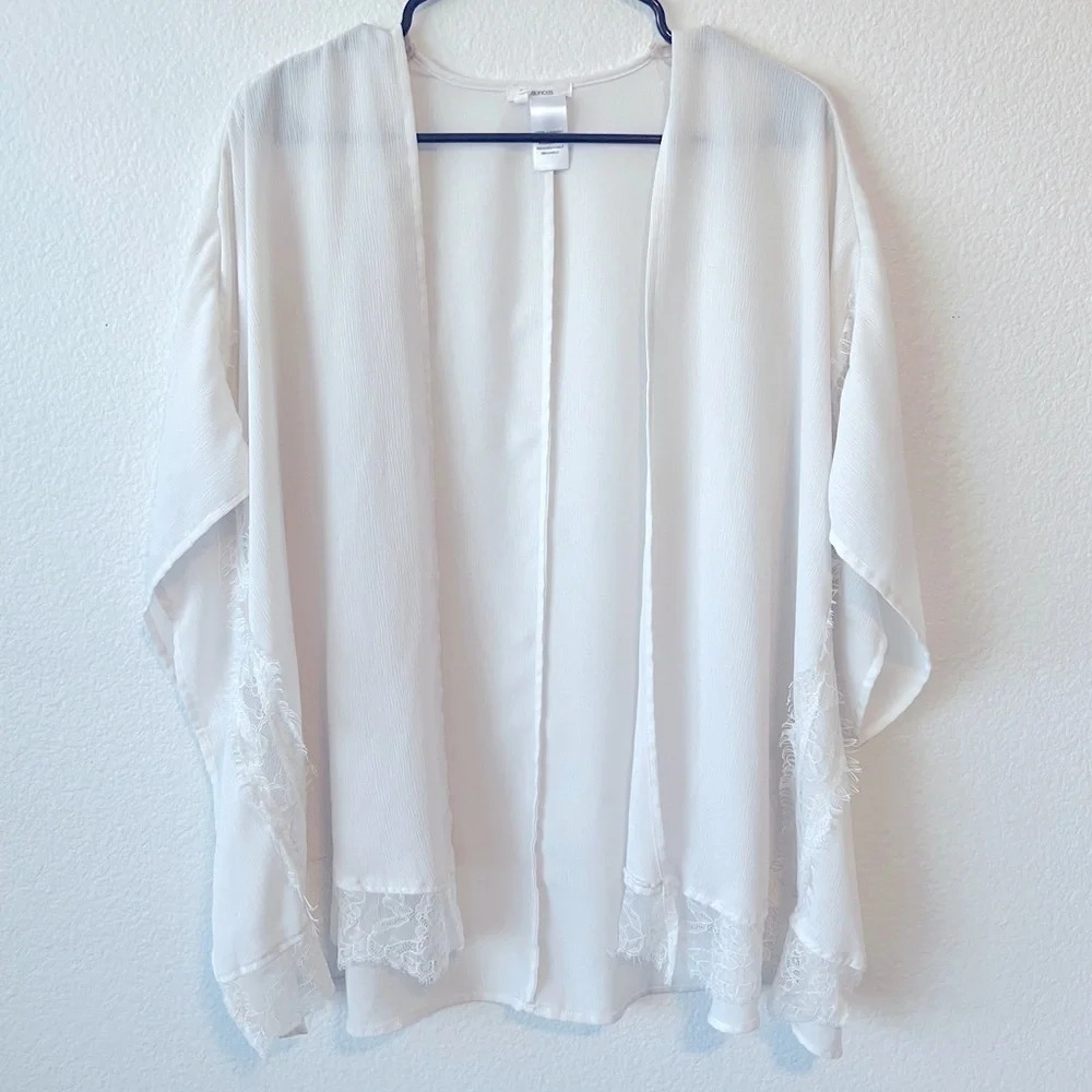 Maurices' Size S/M White Open Cover Up Tunic